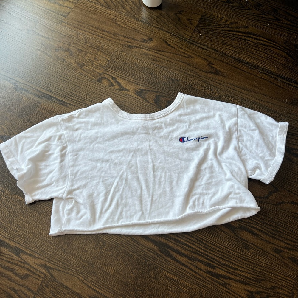 Champion White Casual Crop Top